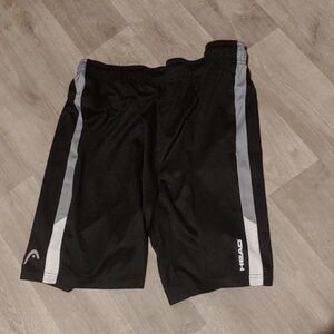 Head Size Large Mens Black Sports Shorts